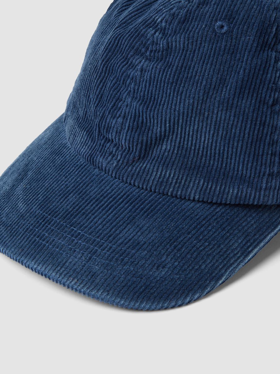 Ribbed pure cotton denim baseball cap_1