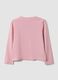 Girls&rsquo; pink organic cotton T-shirt with kitten print_1