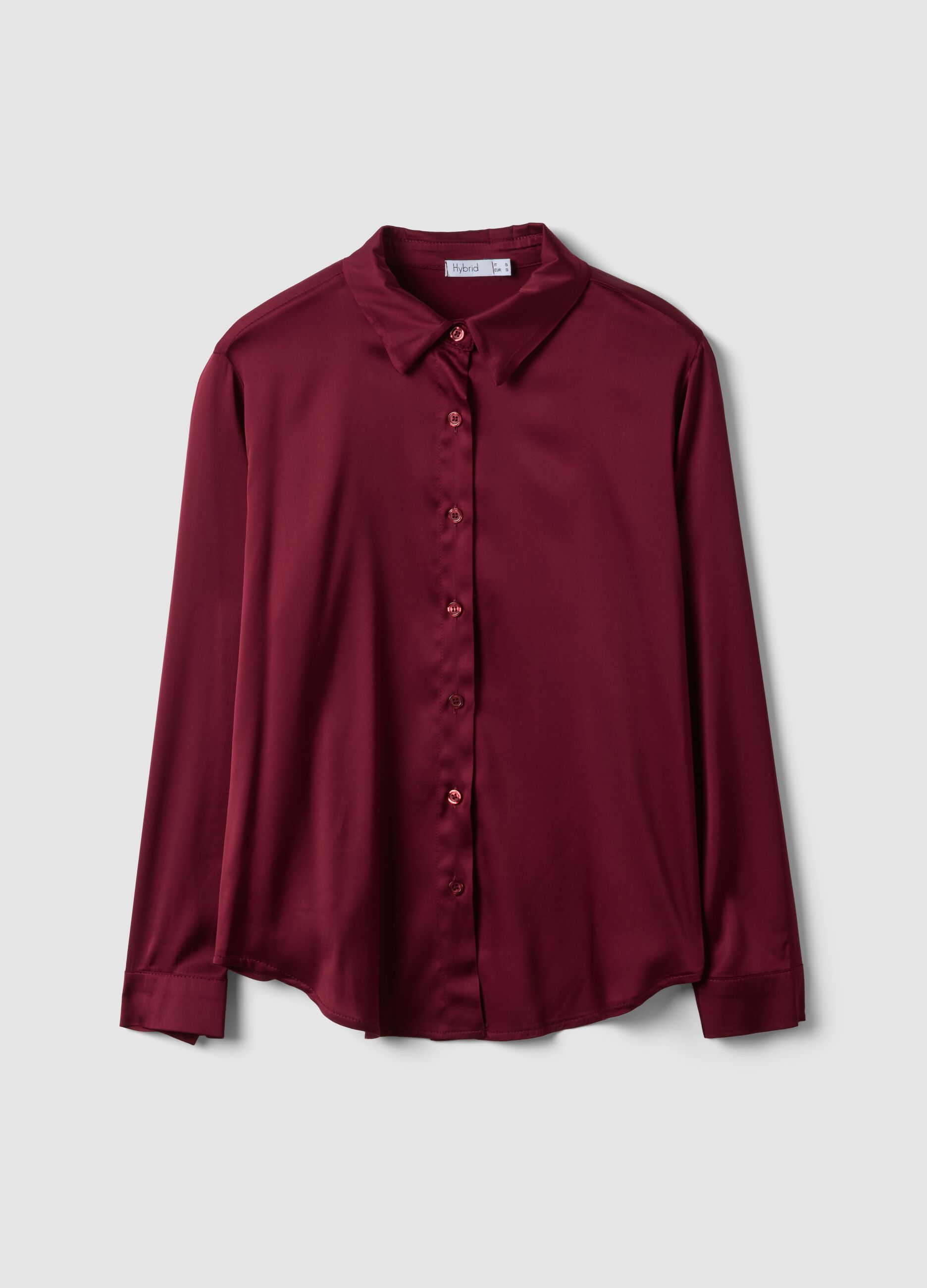 Purple regular-fit stretch viscose shacket
