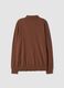 Polo marrone in misto cotone e cashmere a maniche lunghe regular fit_2