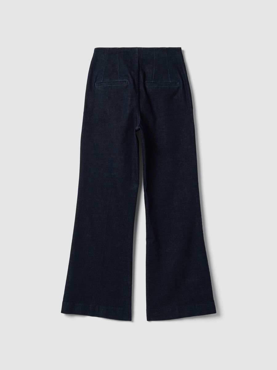 Blue stretch-cotton straight-fit jeans_6