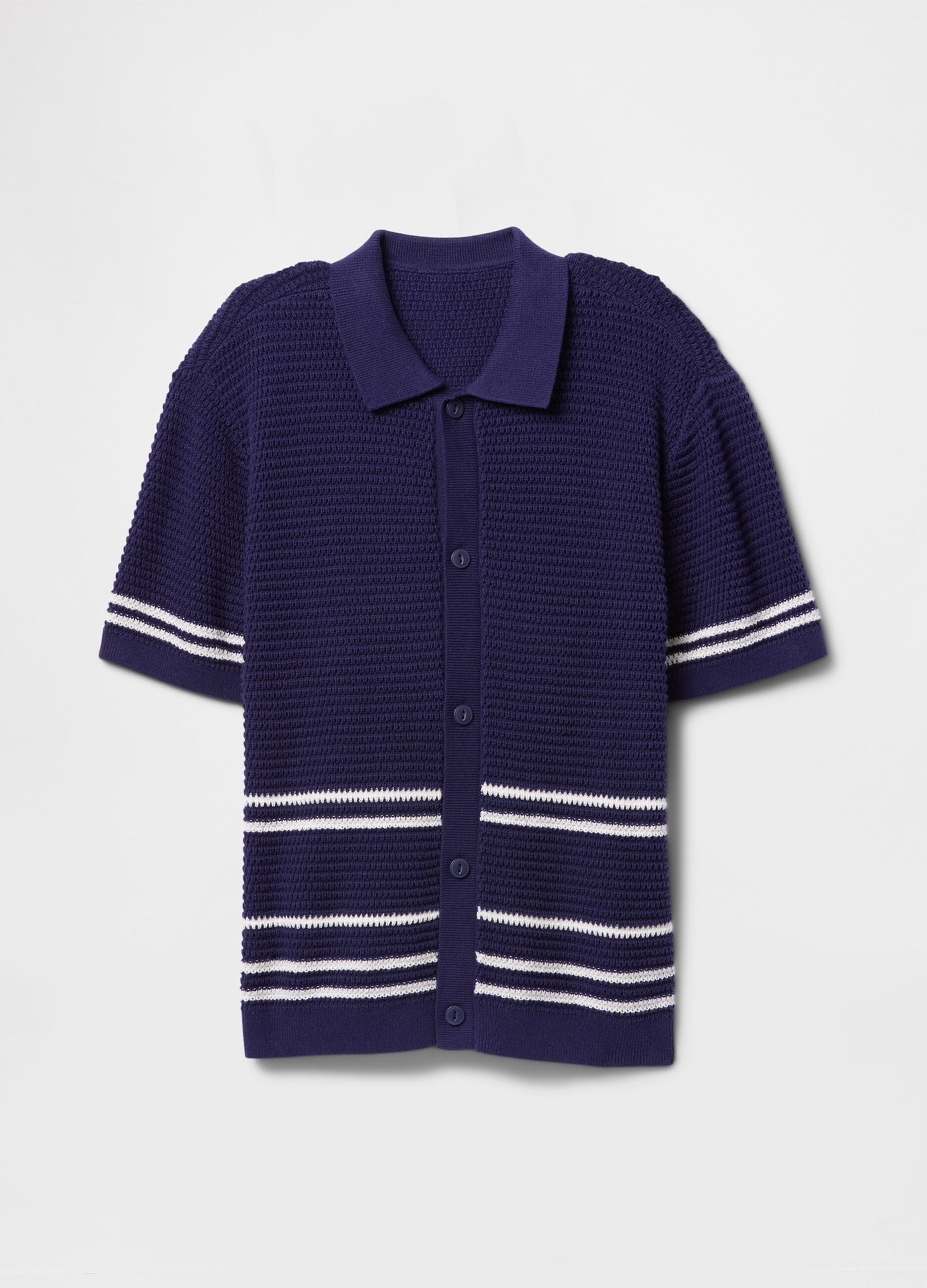 Blue Short Sleeve Polo in Pure Cotton by OVS