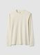 T-shirt bianca in puro cotone girocollo regular fit_0