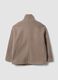 Beige regular-fit jacket with high neck and patch pockets_5
