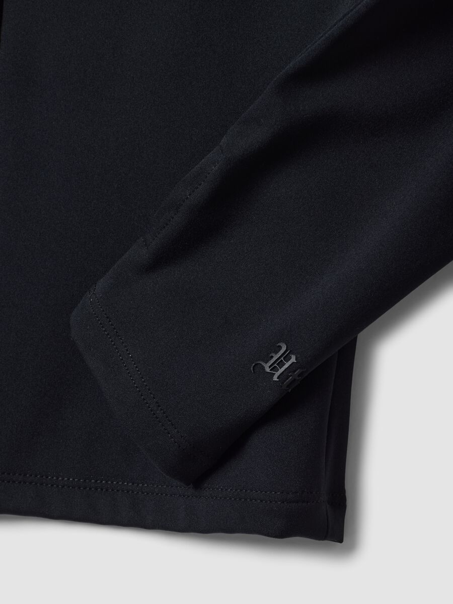 Black Fitted Full-Zip Yoga Hoodie_2