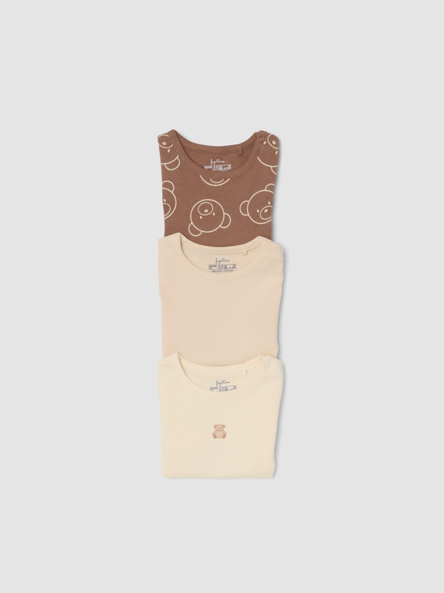 Three-pack of multicolour organic cotton short-sleeve bodysuits_2
