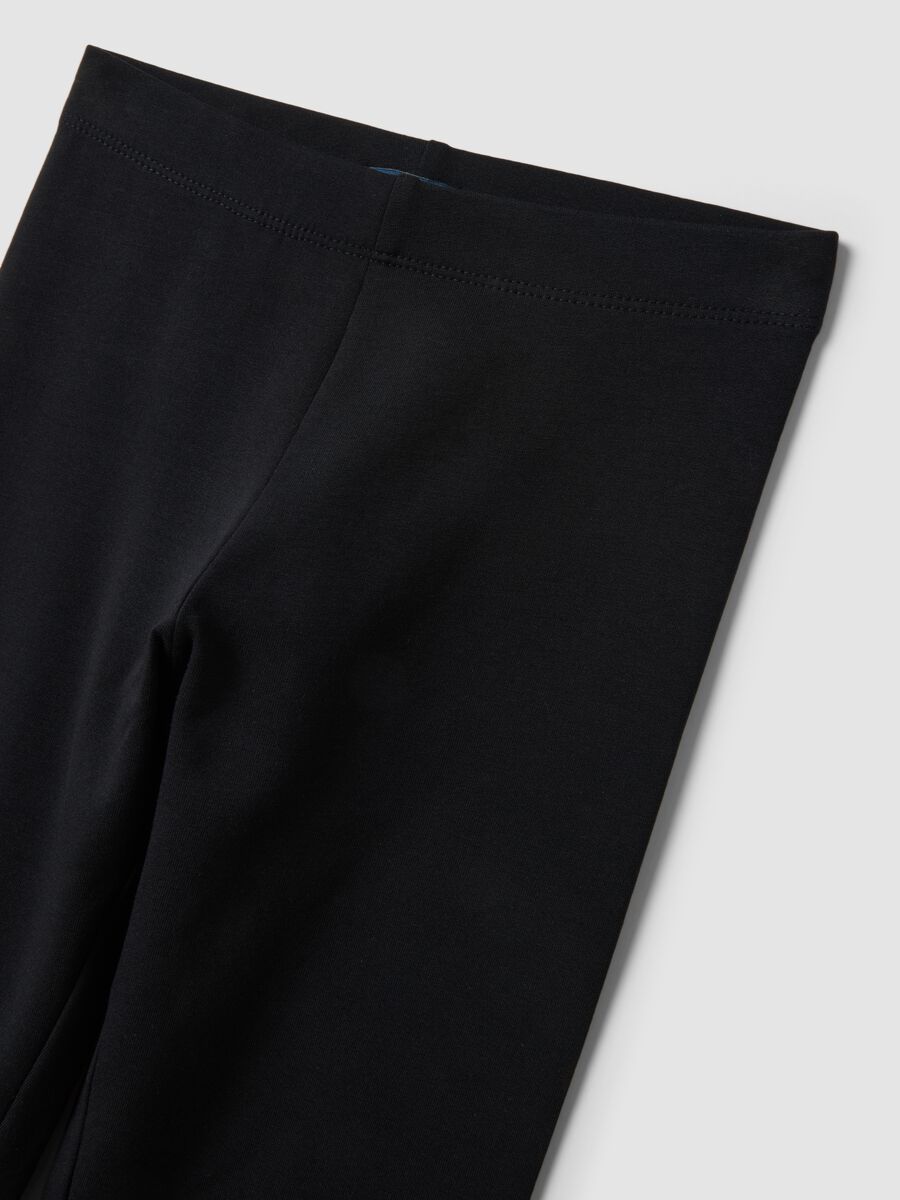 Black stretch cotton leggings_2