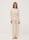 Cream-white stretch fabric crew-neck pyjamas_0
