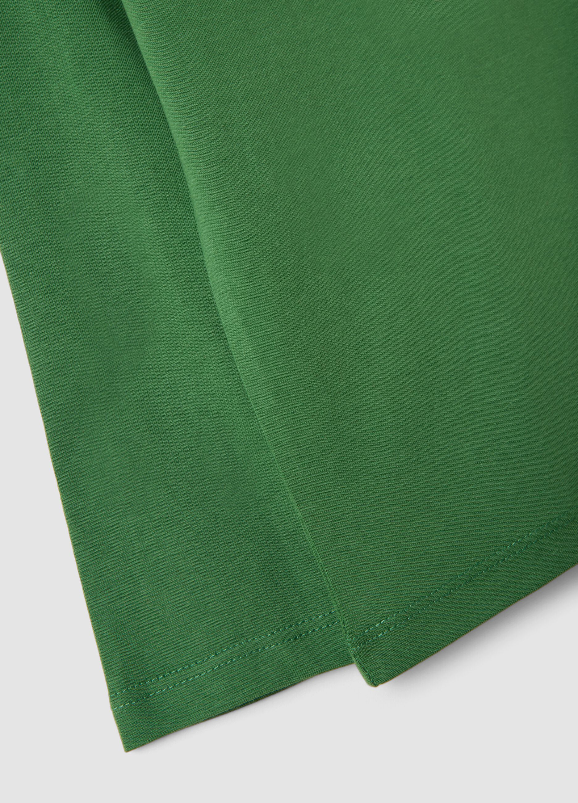 Green pure cotton Minecraft print T-shirt