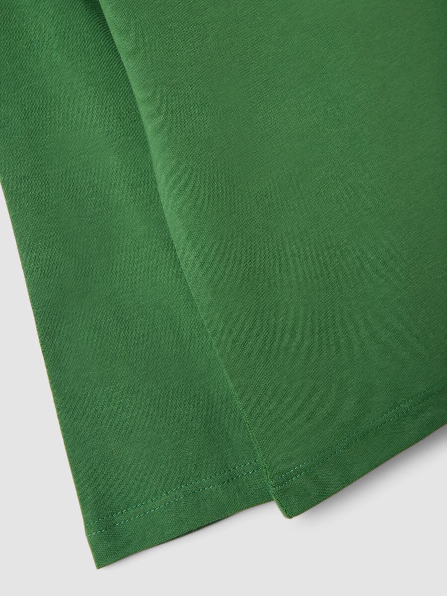 Green pure cotton Minecraft print T-shirt_3