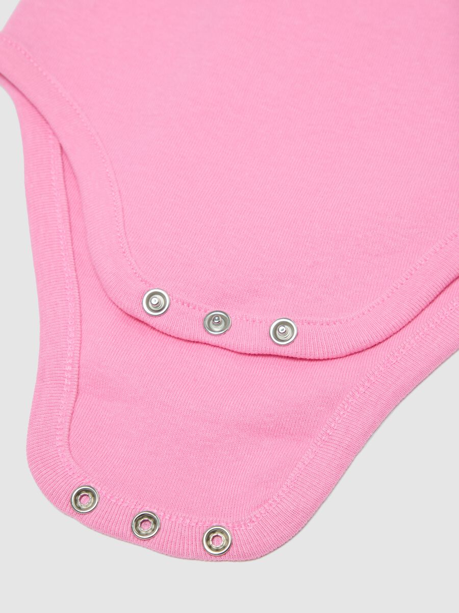Newborn Girl's Multicolour Pure Cotton Bodysuit Trio with Thin Straps_2
