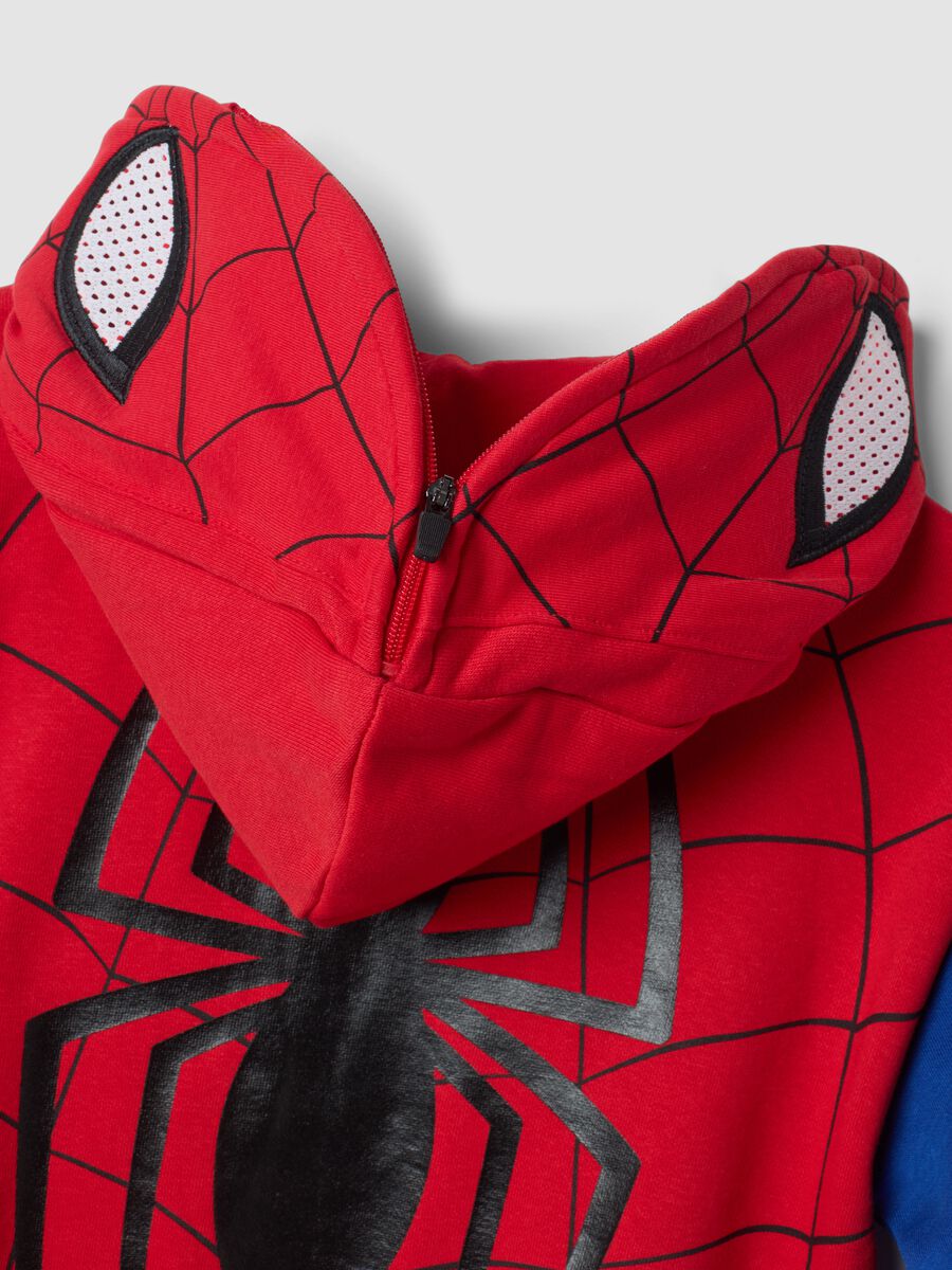 Red MARVEL Spider-Man cotton-blend hooded sweatshirt_3