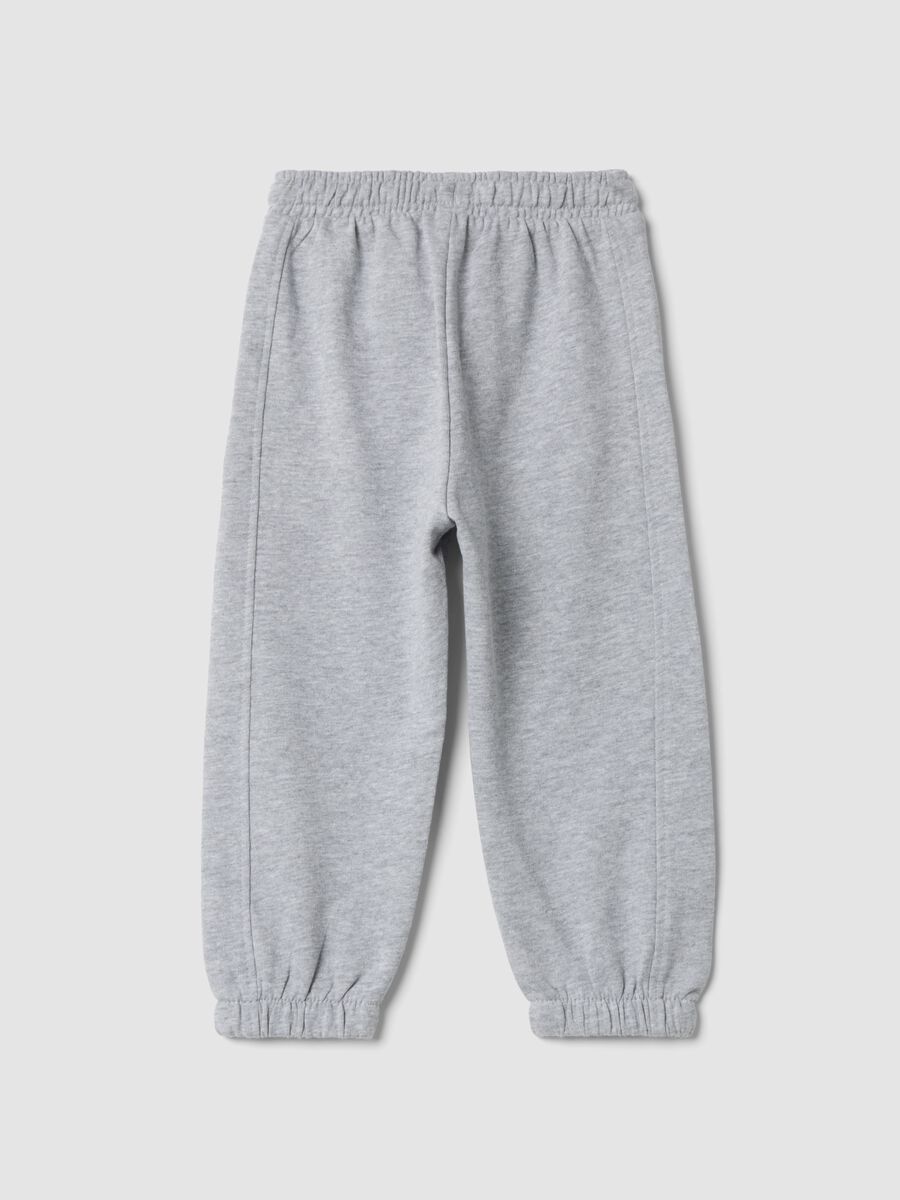 Grey jogger trousers in pure organic cotton_1