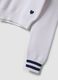 White V-neck viscose-blend jumper with striped trims for girls_5