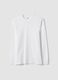 White long-sleeve crew-neck pure cotton T-shirt, regular fit_0