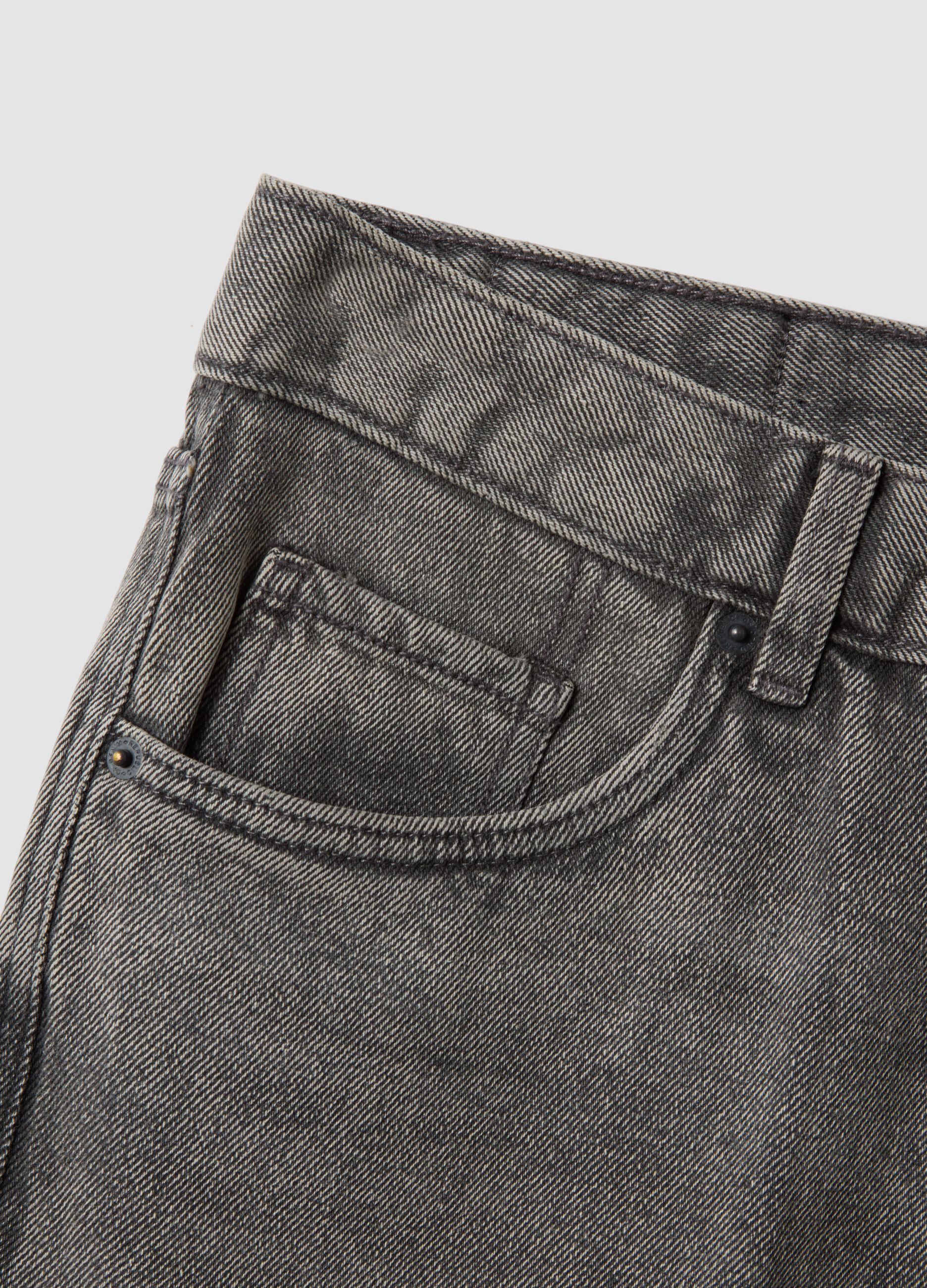 Grey regular-fit jeans in a cotton, lyocell and viscose blend
