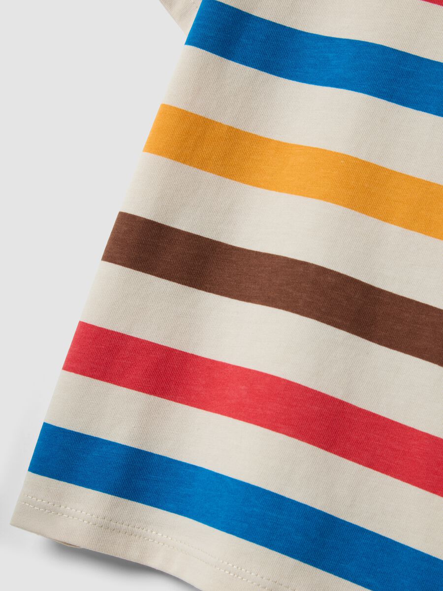 Beige striped organic cotton T-shirt_3