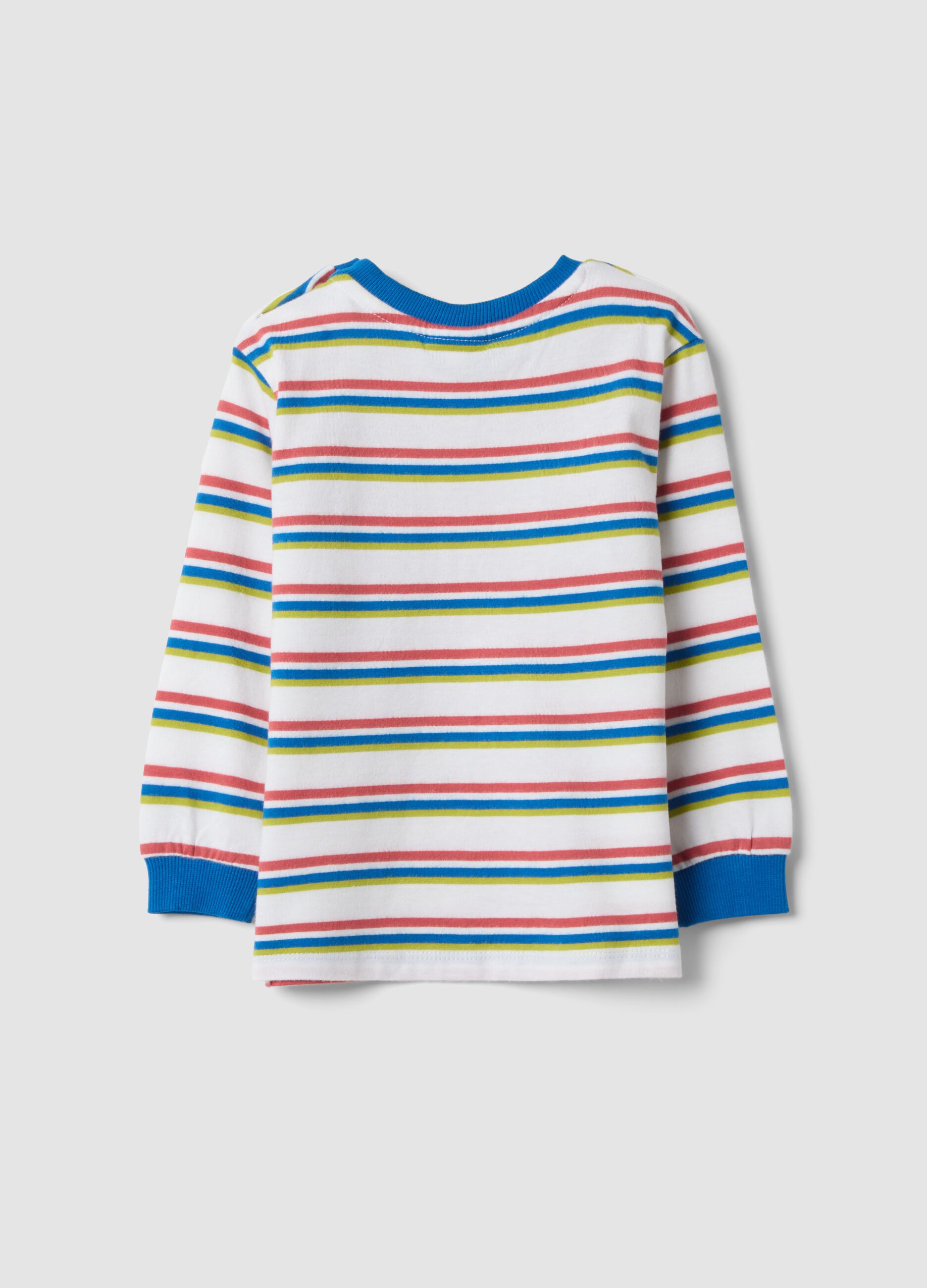 T-shirt bianca girocollo in puro cotone organico