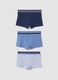 3-pack of navy, light blue and ice white stretch organic cotton boxers_1