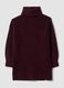 Purple stretch wool roll-neck dress_0