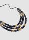 Collana blu scuro a tre fili con perline_1