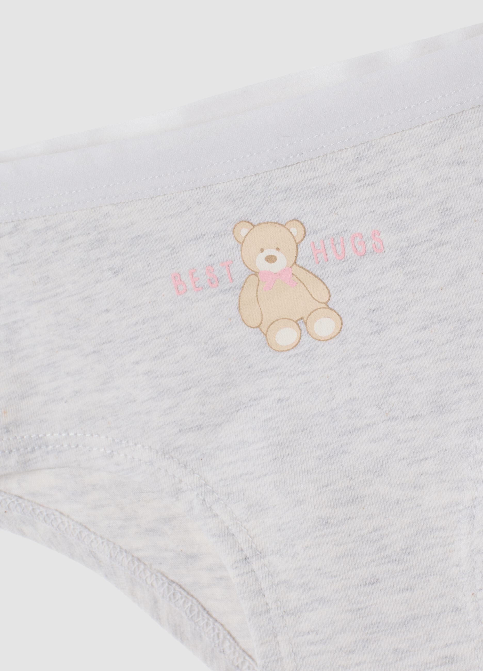 Tripack di slip rosa in cotone organico elasticizzato