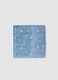 Copertina azzurra con stampa stelle per culla effetto pelliccia_2