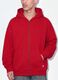 Red 100% cotton sweatshirt with oversized crew neck fit_3