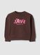 Brown pure cotton crew-neck sweatshirt_0