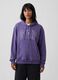 Blackberry purple cotton-blend hoodie with embroidered GAP logo_1