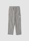 Pantaloni cargo grigi comfort fit con vita elasticizzata_0