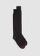 Black long socks in stretch cotton_0