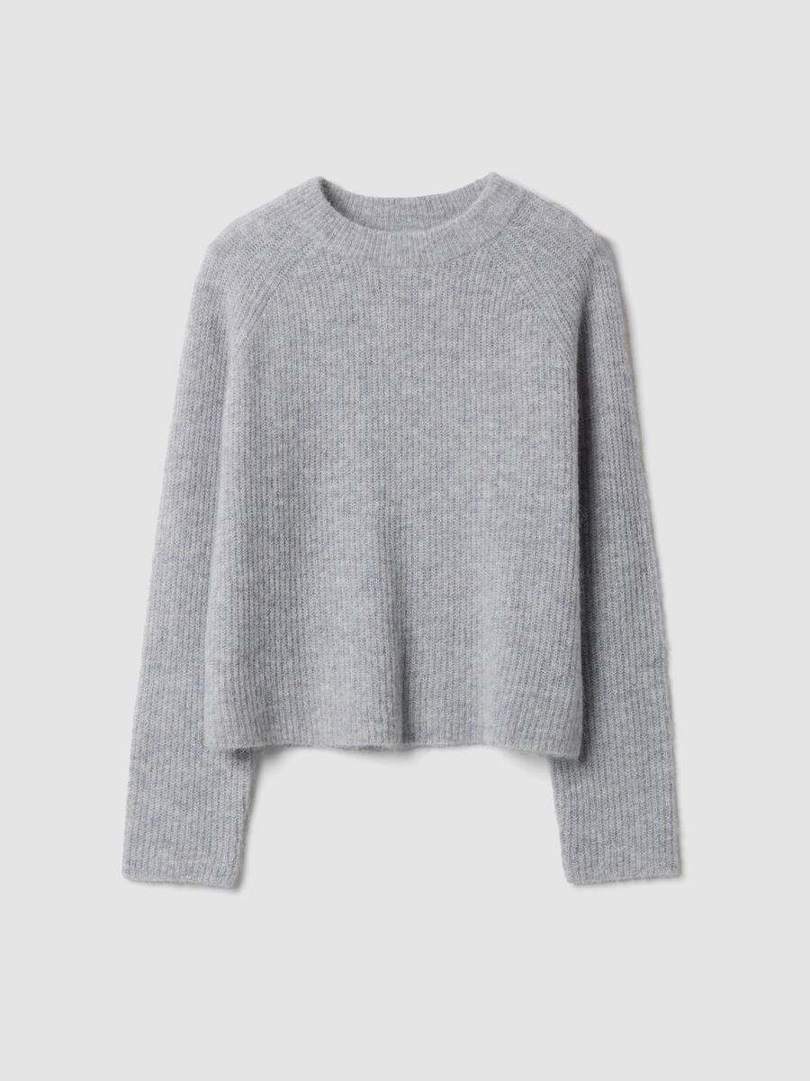Grey stretch wool and alpaca crew-neck jumper_4