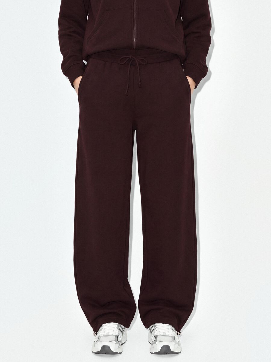 Purple cotton-blend baggy-fit jogger trousers_1