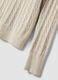 Maglia beige in misto viscosa a trecce regular fit_1