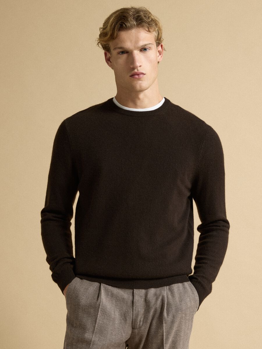 Brown pure cashmere jumper in a regular fit_2