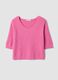 Pink V-neck regular-fit jumper_0