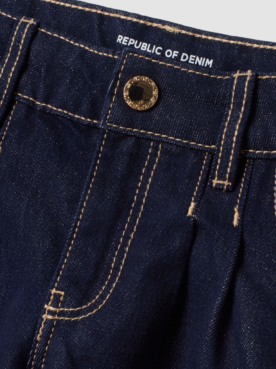 Blue wide-leg jeans in a cotton and lyocell blend_2