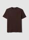 تي شيرت The Iconic Tee بني من قطن خالص بأكمام قصيرة وقصّة Regular_4