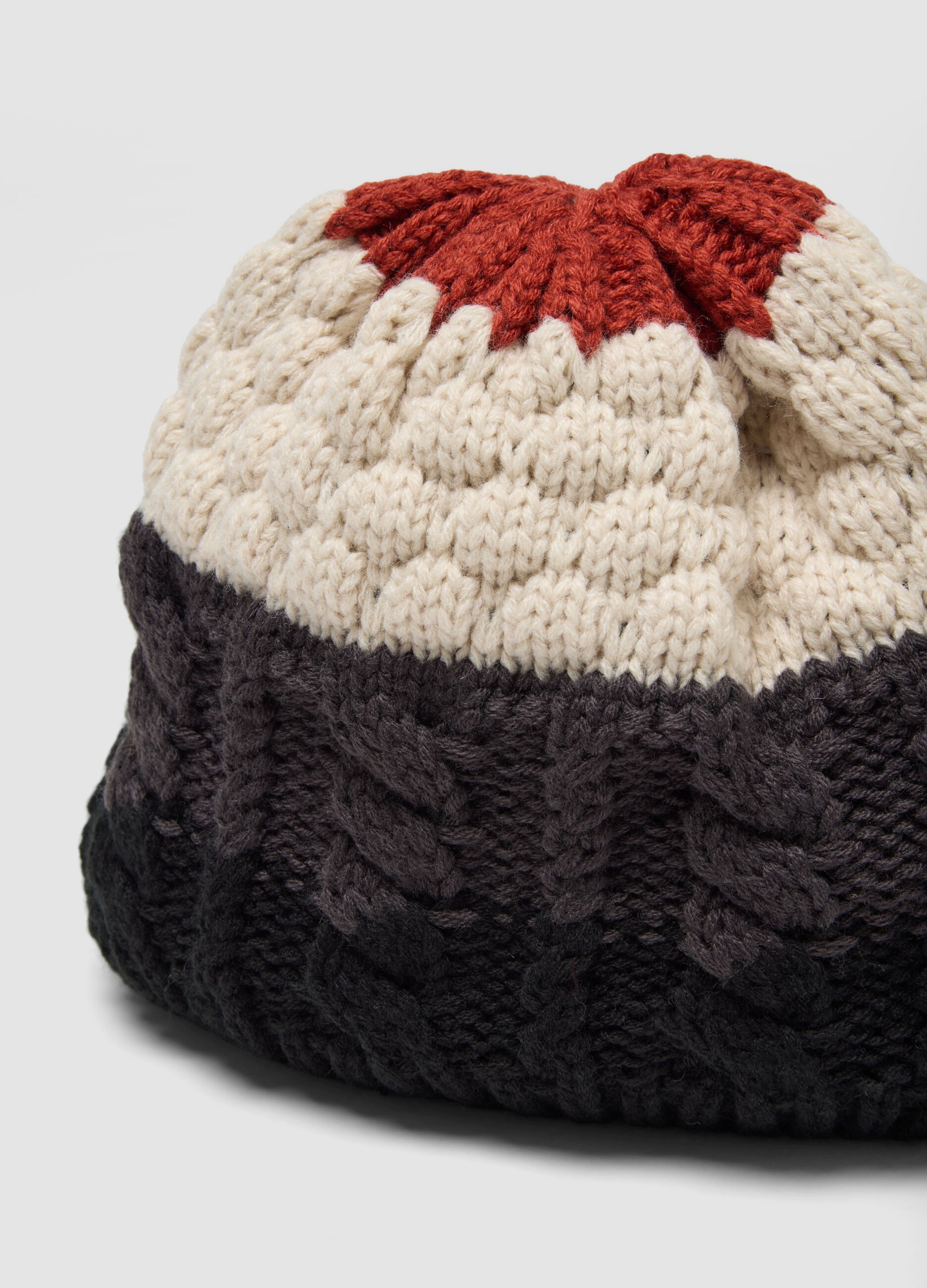 Multicolour knitted beanie
