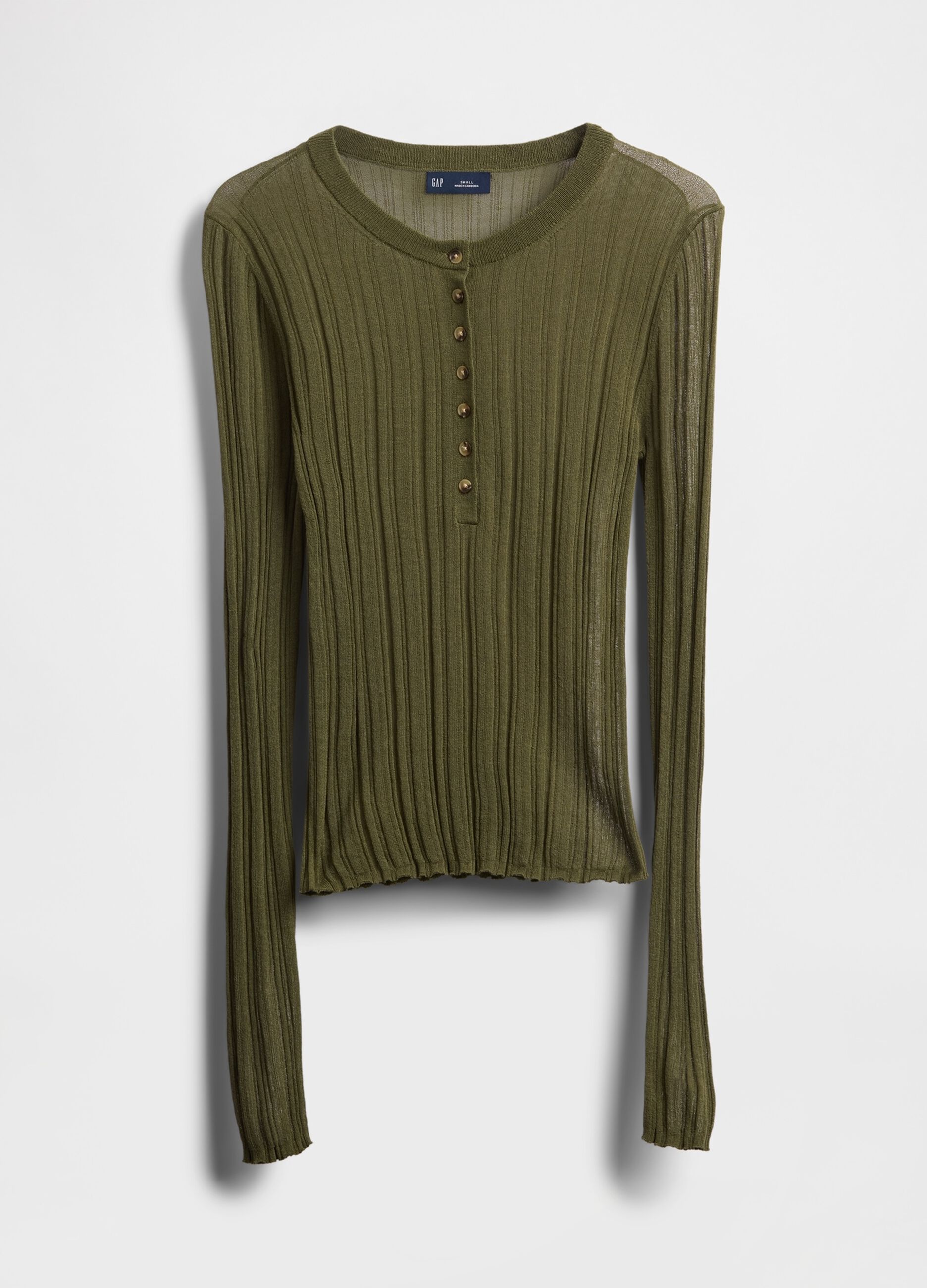 Light green pullover in acrylic and polyamide blend