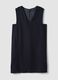 Abito smanicato blu in misto lana regular fit_0