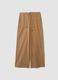 Beige stretch-fabric straight-fit trousers_4