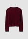 Red crew-neck pure cotton cable-knit jumper, regular fit_2