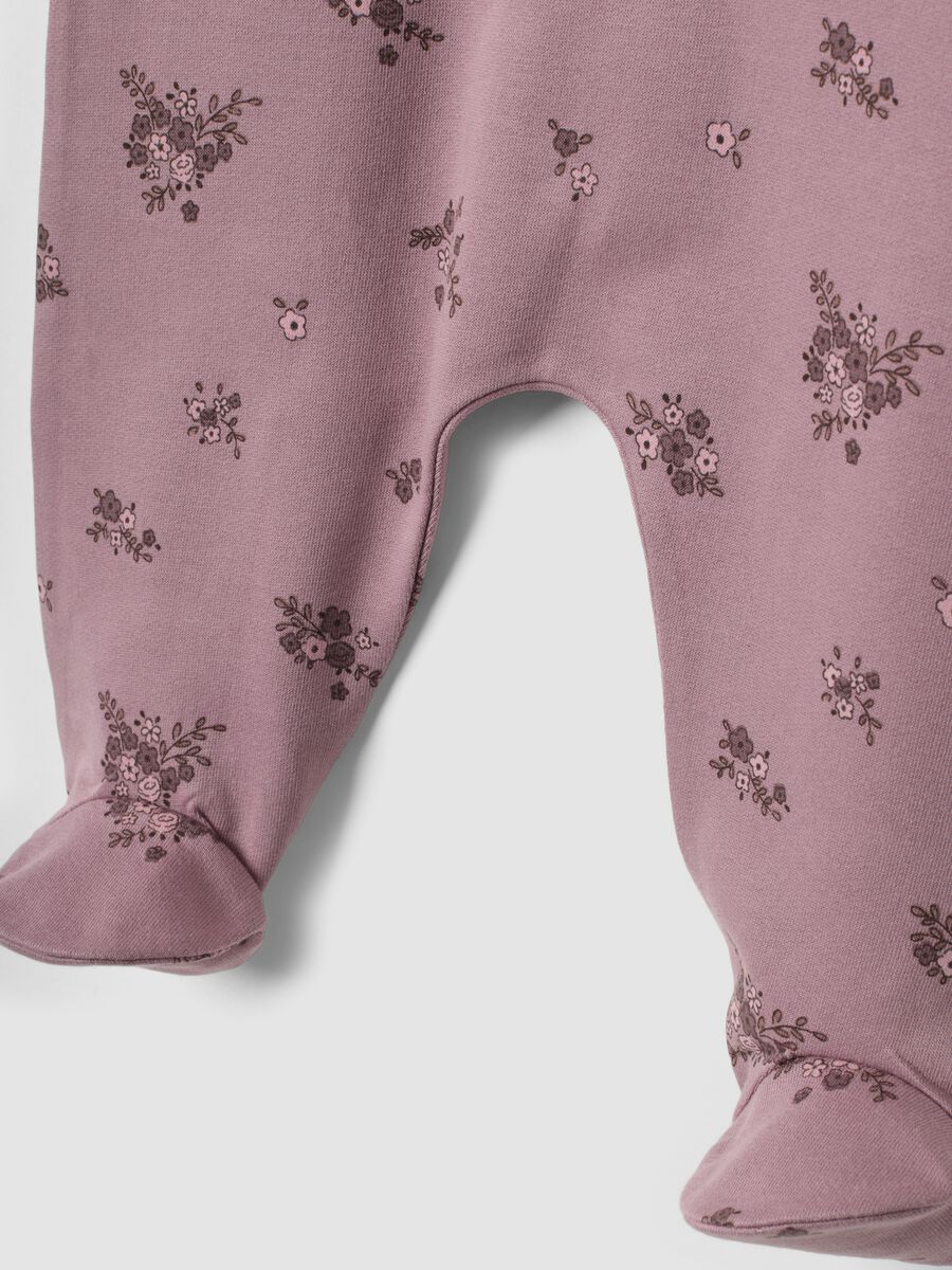 2-pack of dark pink and mauve organic cotton babygrows_2