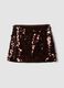 Brown sequin skirt with elasticated waistband_1