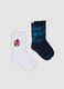 2-pack multicolour Avengers print socks in organic stretch cotton_0