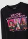 Black pure cotton T-shirt with K-Pop Demon Hunters print_2