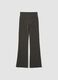 Grey stretch cotton flared trousers_5