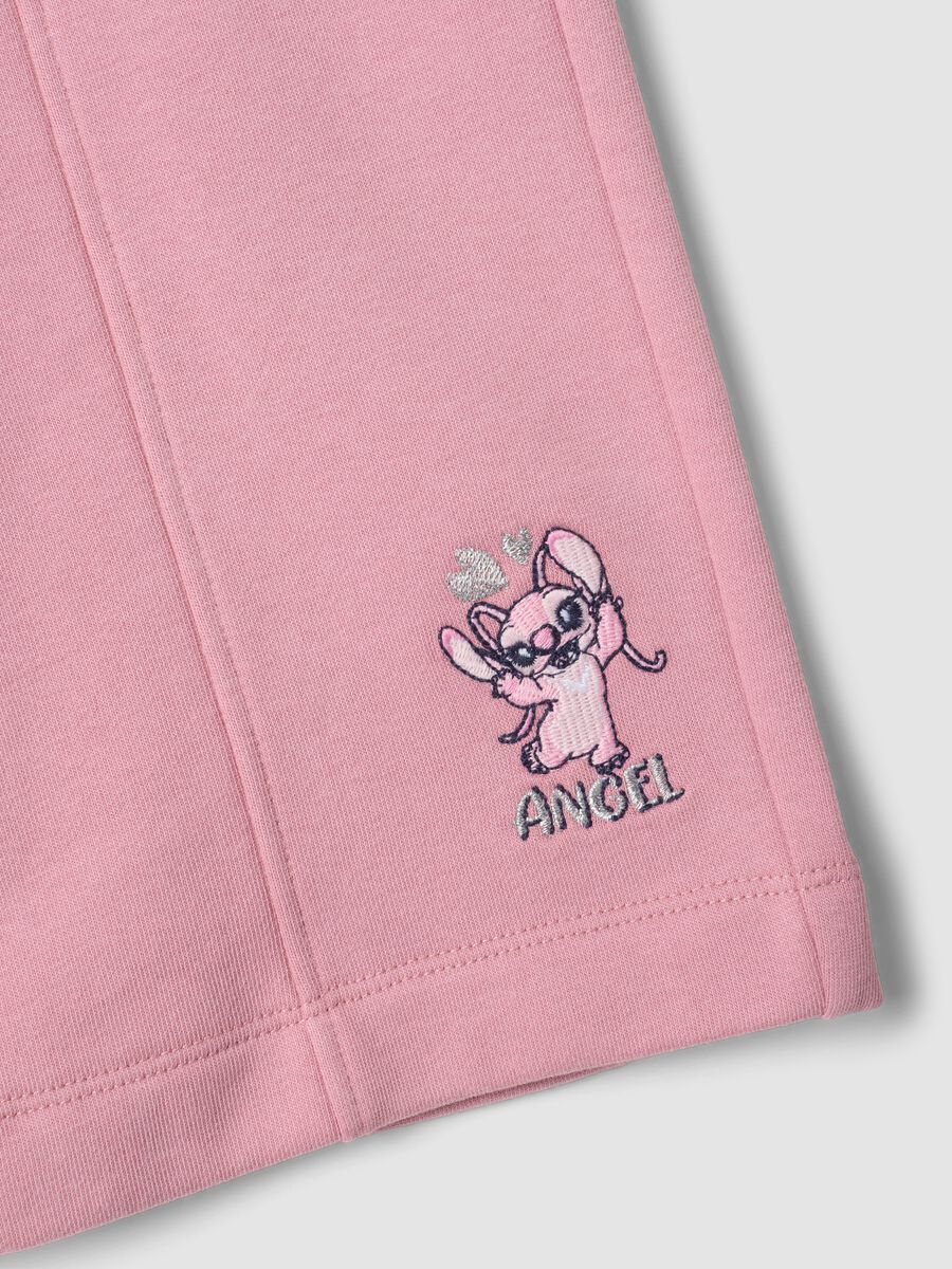 Pink cotton-blend cargo trousers with Lilo & Stitch theme_2